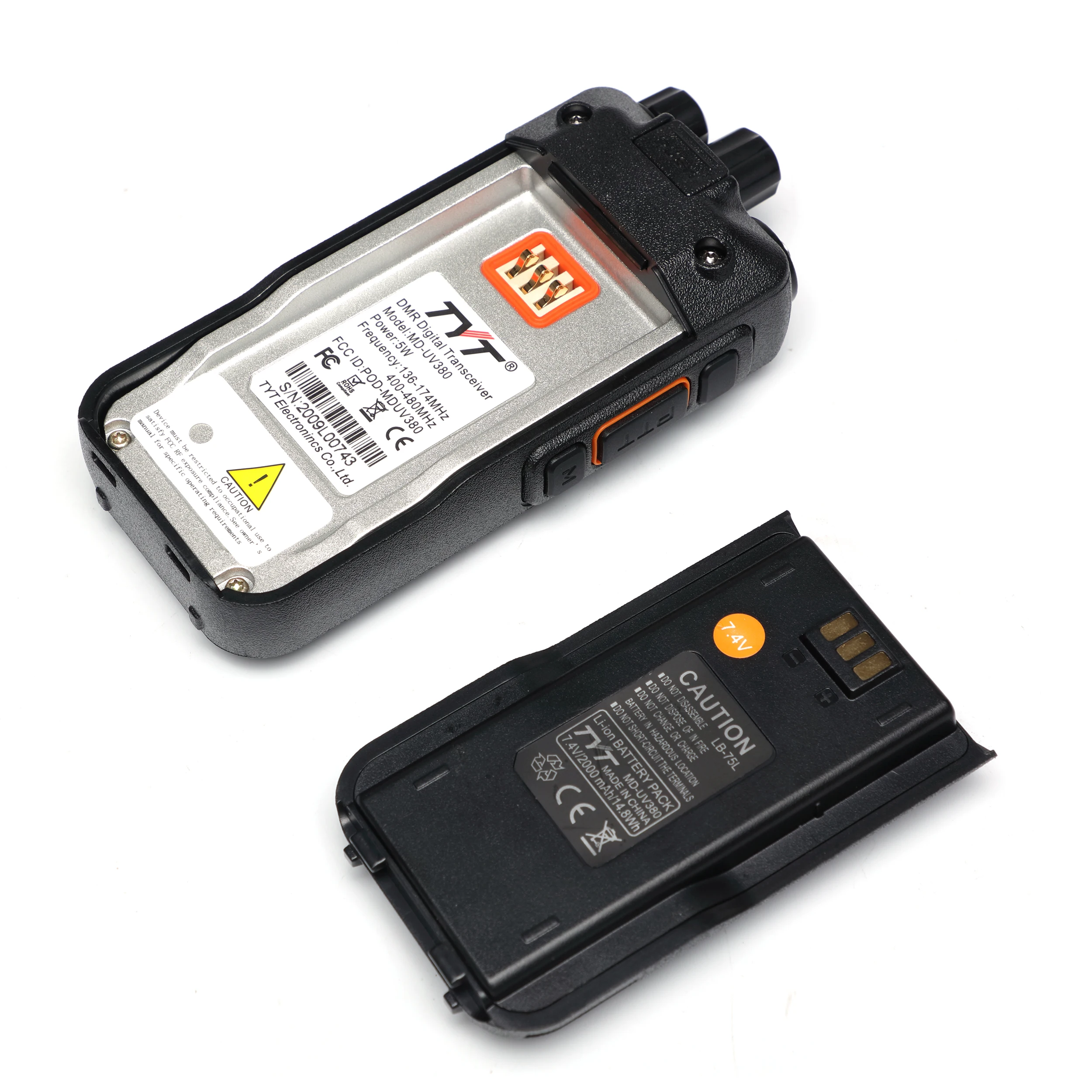 TYT Új MD-UV380 10W Digitális encrypted GPS walkie Hangosfilm Kettős szám Abroncs 136-174&400-480mhz Két Mód Átvilágítás 3000CH DMR Átvilágítás