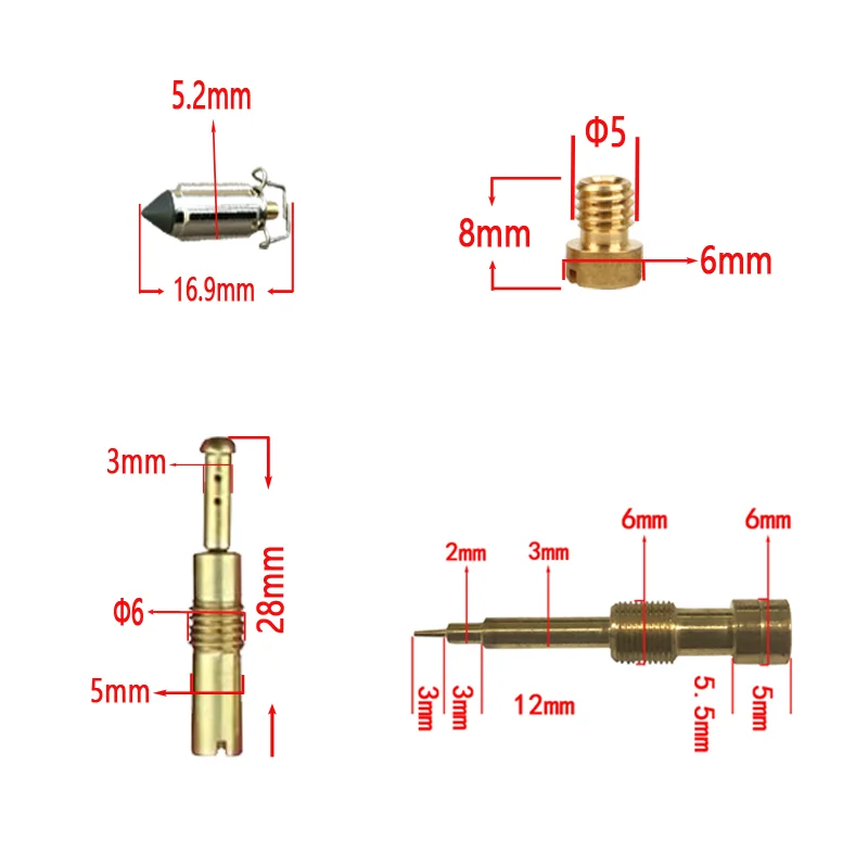 Honda DEAUVILLE 650 NT650V RC47 Carburetor Repair Kit V-Type Cylinder Carb Float Aircut Parts