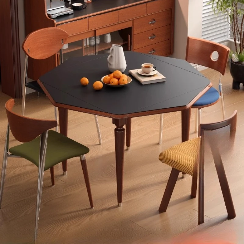 

Rectangle Home Dining Table Space Saving Wood Folding Dining Table Luxury Extensio Mesa De Centro De Sala Kitchen Furniture
