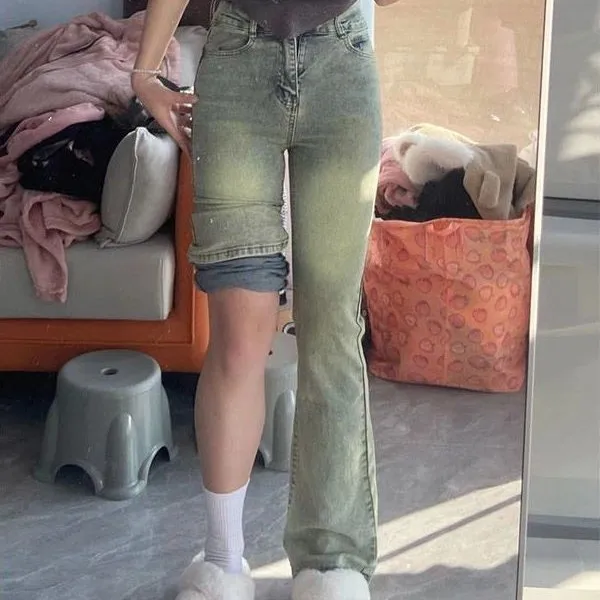 

Джинсы с низкой посадкой, женские брюки, модный тренд, популярные женские джинсы, серия Hot Sense, однотонные, универсальные, длинные, классические, новые