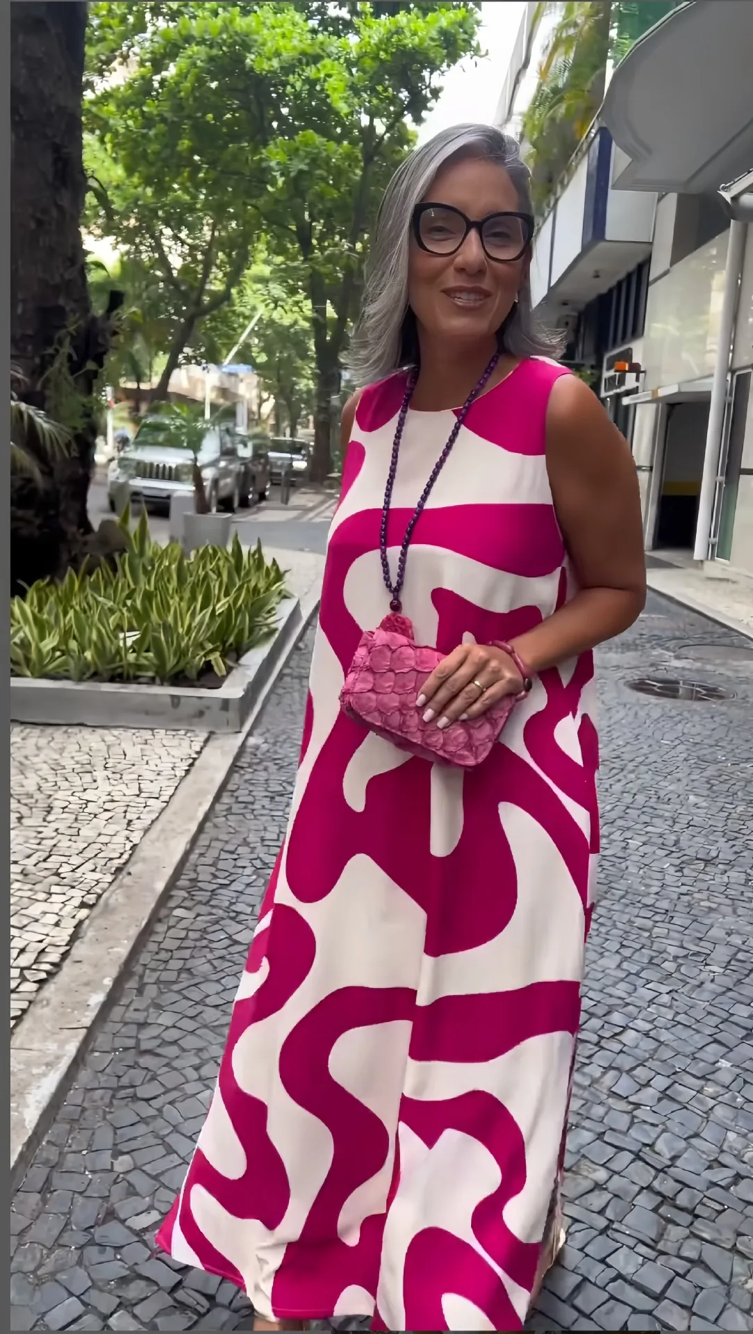 Fashion Vacation Bohemian Geometric Printed Women's Dress 2025 Summer New Casual Round Neck Sleeveless Loose Elegant Red Skirt