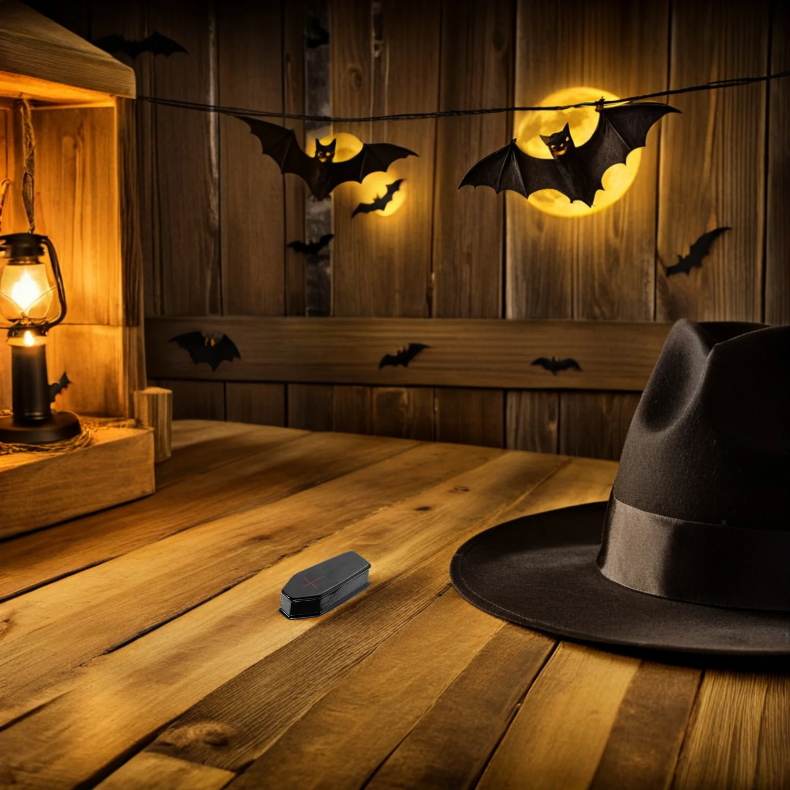 

50Pcs Halloween Mini Coffin - Realistic Resin Micro Landscaping Decoration for Spooky Home Party Setup