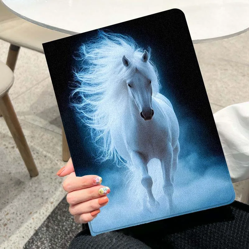 

White Horse Desig nFor iPad Pro Mini Air 1 2 3 4 5 6 7 7th 10th Gen 9.7 10.2 11 10.9 7.9 13 12.9 10.5 Inch Tablet Case