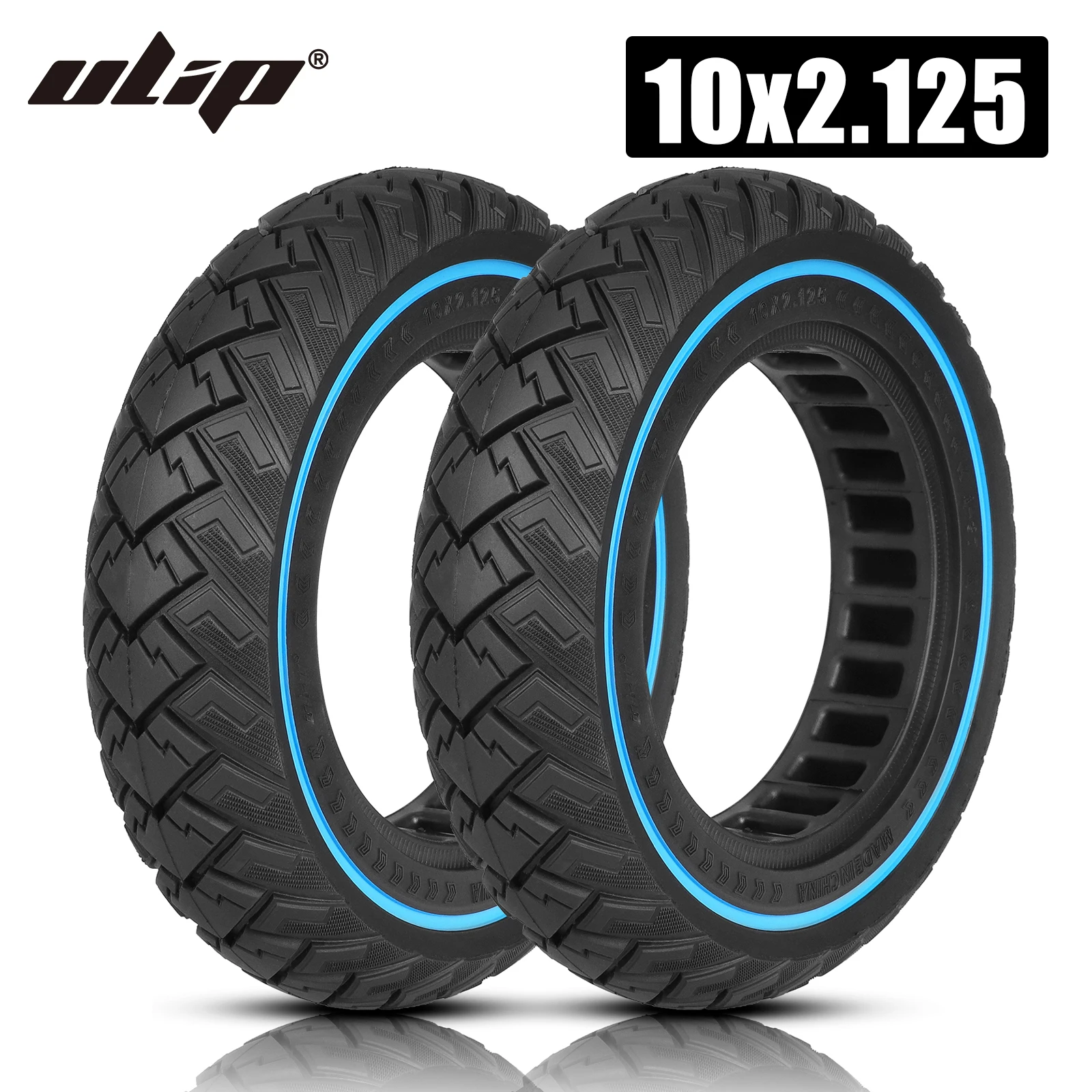 إطار صلب 10 بوصة، إطار بدون أنبوب مقاوم للثقب 10 × 2.125 لدراجات Gotrax G4/V2، Aovopro ES80، Isinwheel S9 Pro الكهربائية