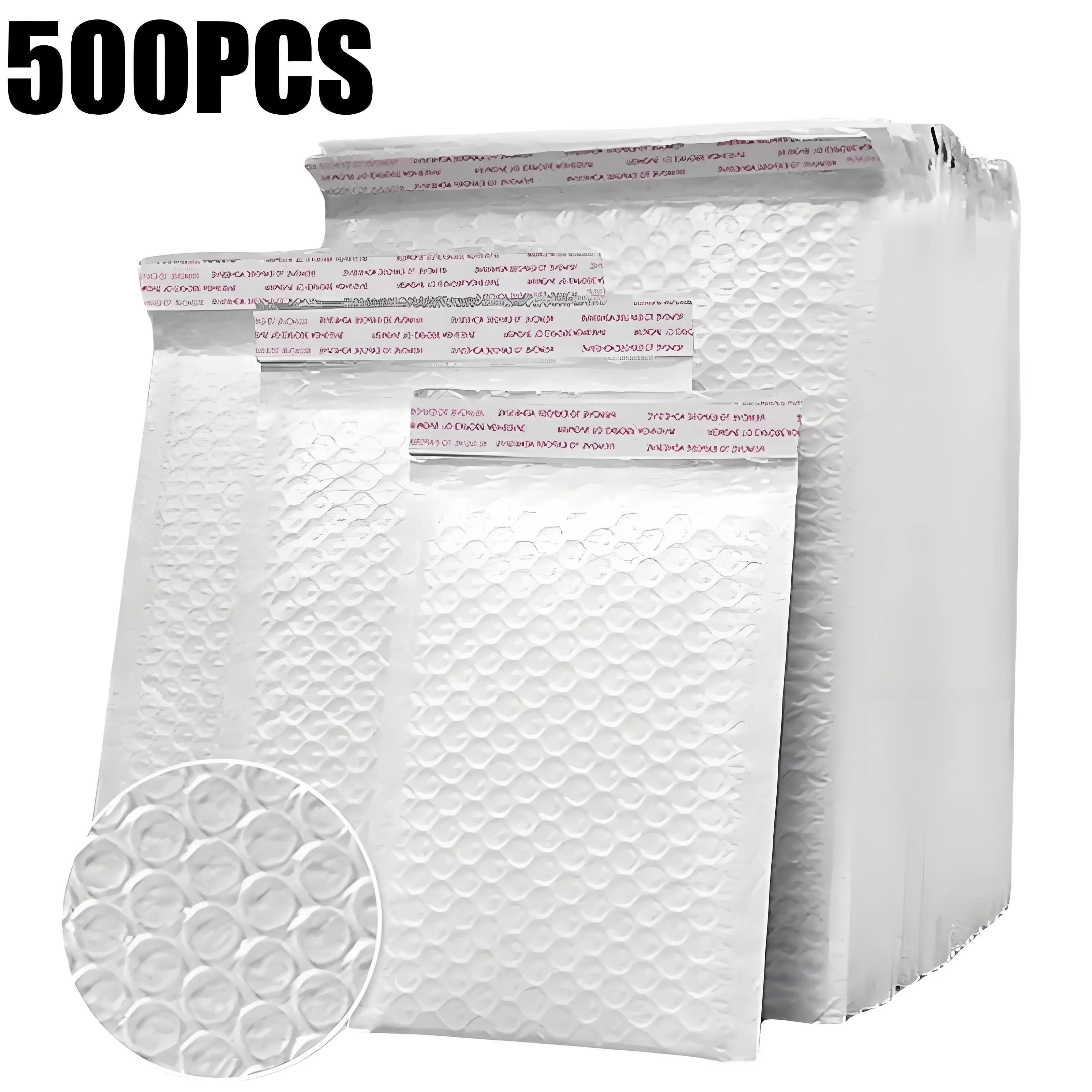 500PCS White Bubble Bags Packaging Envelope Shipping Bag Multi-size Thickened Waterproof Self Seal Bubble Padding Bags