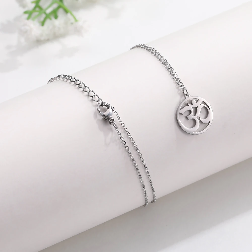 Dawapara Indien Tamil Om Symbol mit Dreizack Anhänger Edelstahl Halskette Om Shiva Symbol Yoga Vintage Talisman Schmuck – Detail 19