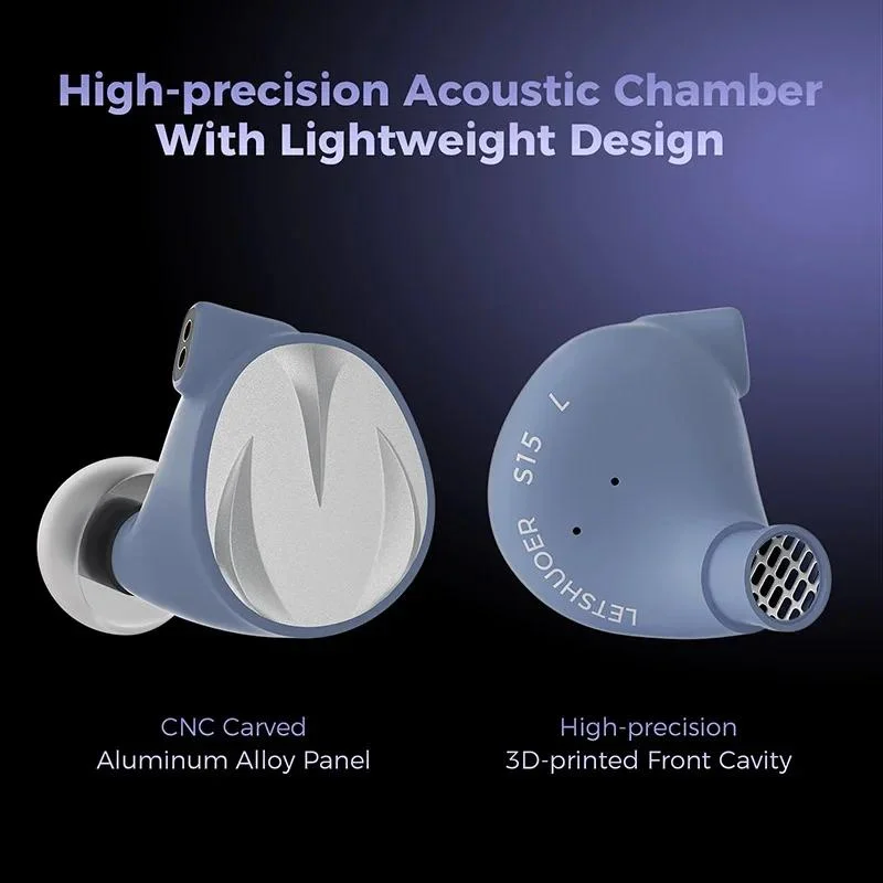 Letshuoer-controlador plano S15 de tercera generación, módulo de filtrado pasivo r-sonic de 14,8mm, Hifi, con cable, Monitor de oído, auricular