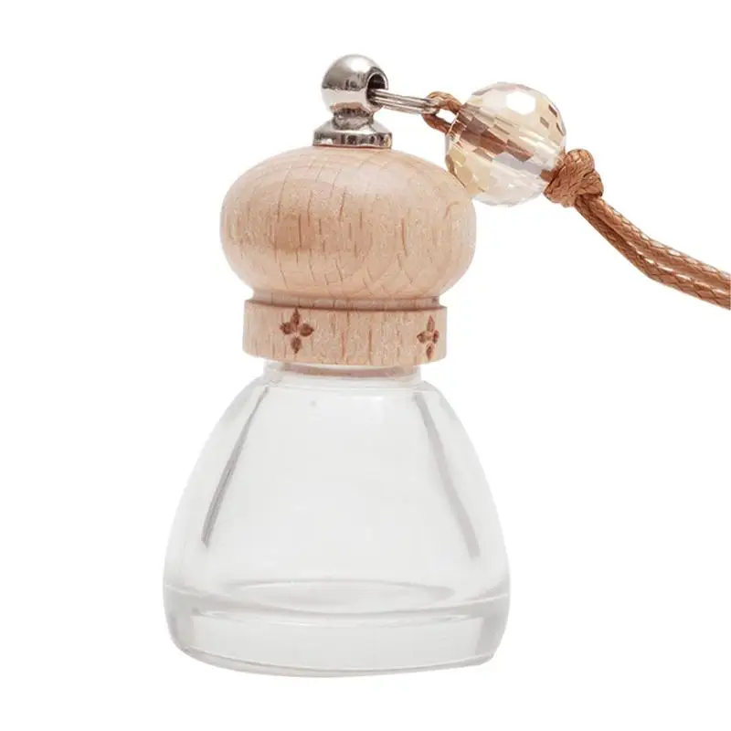 

1 шт., 8 мл, подвесной автомобильный освежитель воздуха, диффузор, пустой кулон, флакон для парфюмерии, ароматерапии, прозрачное стекло, многоразовое автомобильное украшение