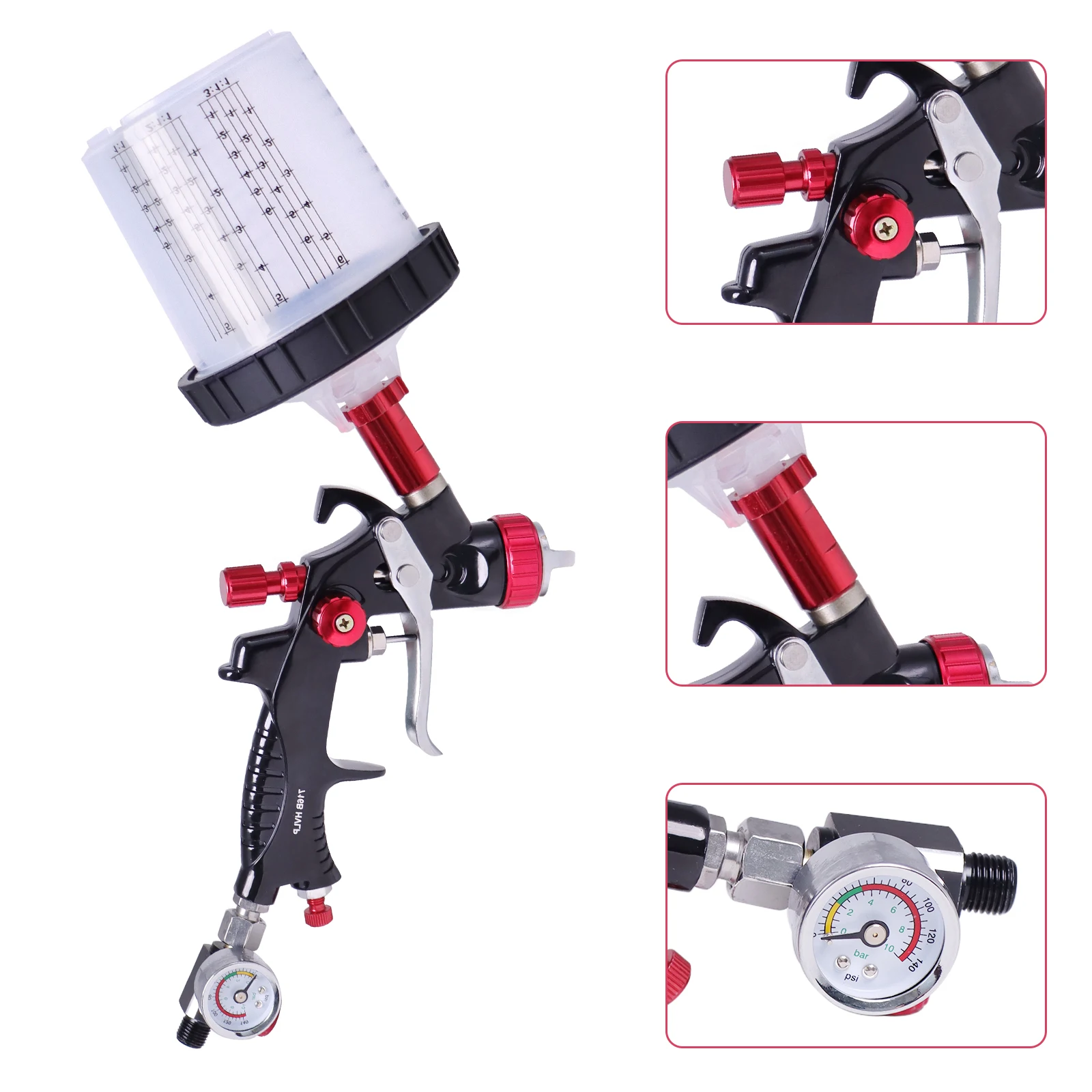 1.3mm Nozzle 716 Professional HVLP Paint Spray Gun Airbrush For Painting Car Aerograph Pneumati Tool