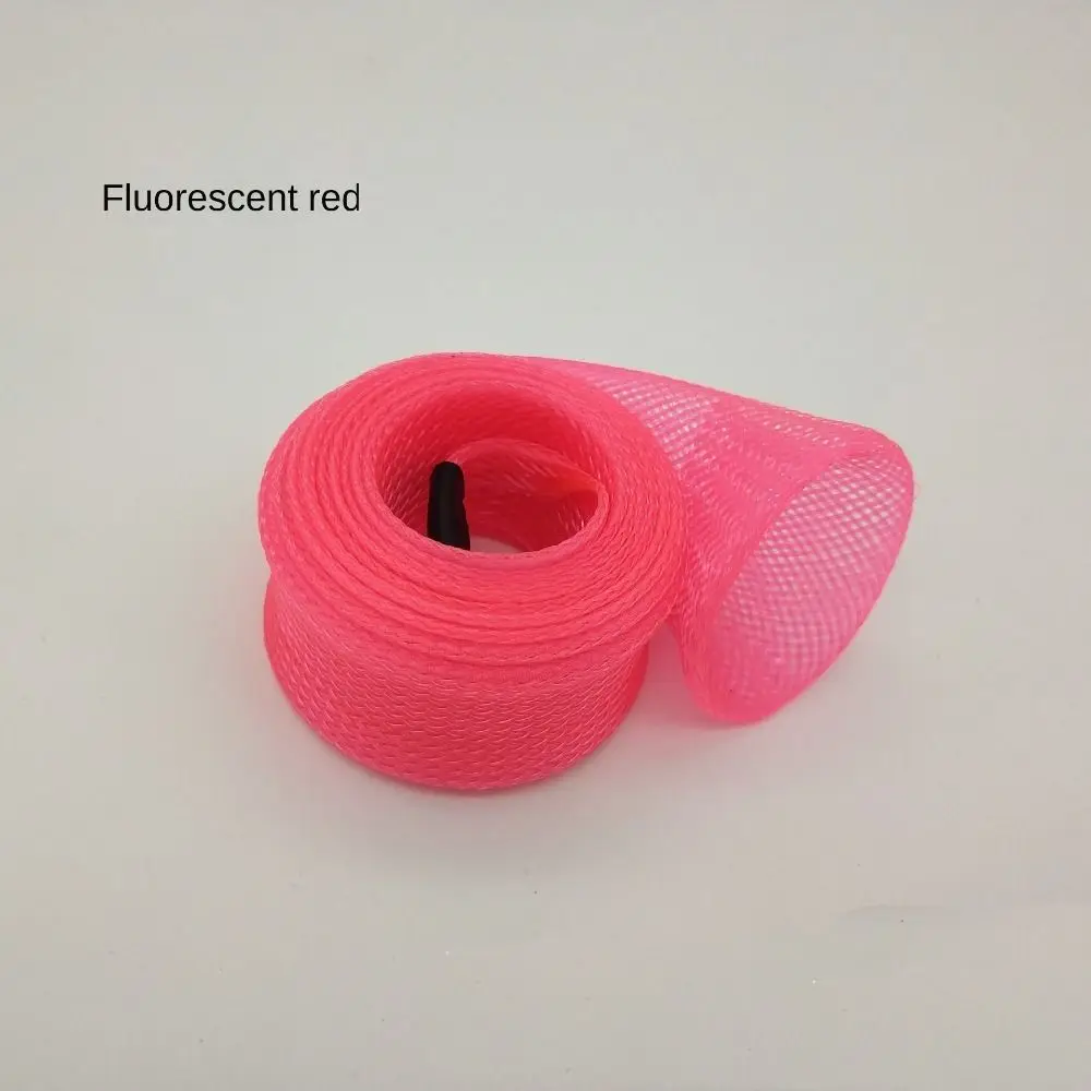 

Braided Mesh Pole Sock Braided Mesh Protector PET 30mm*170cm Fishing Rod Protector Colorful Scalable Spinning Rod Sleeve