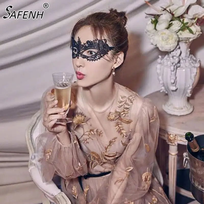 Lace Sexy Women Cosplay And Party 8 Pattern Type  Eye Mask Sexy Lady Cutout Eye Mask For Masquerade Party Fancy Dress Costume