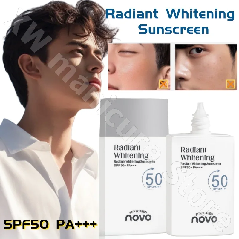 NOVO Men's Sunscreen Isolation UV Protection High Power Sunscreen Refreshing Non-sticky Sunscreen Lotion 50g SPF50+ PA+++
