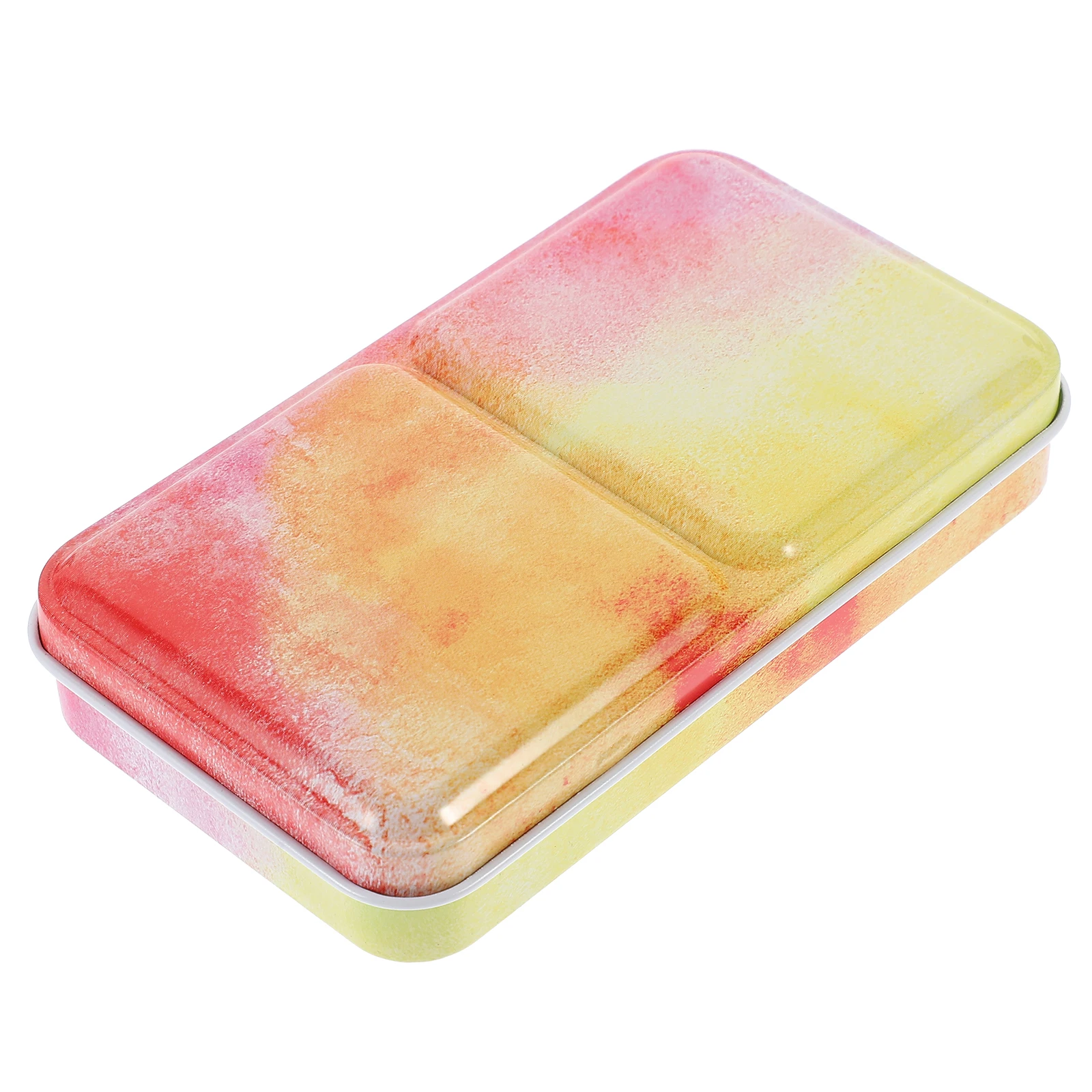 

Empty Watercolor Palette 12x3.2ML Compartments Pink Yellow Tin Case Paint Mixing Tray Pigment Box Color Mixed Plate