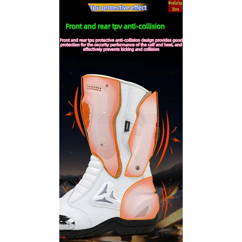 Motorcycle Riding Boots Latest Waterproof All Season Competitive Men and Women Racing Shoes Anti Slip Motorcycle Riding Shoes
