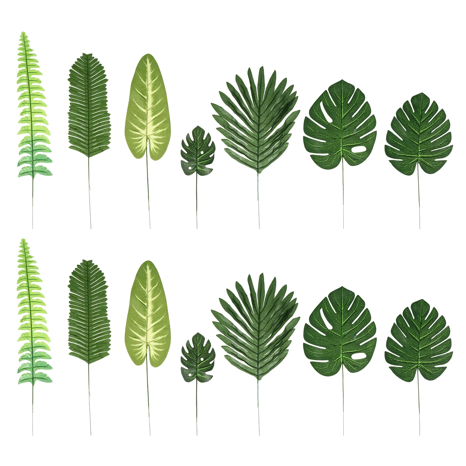 

90 Pcs Palm Leaf Decor Artificial Leaf Lifelike Tropical Plants Silk Cloth Home Wedding Party DecorLeafnaments