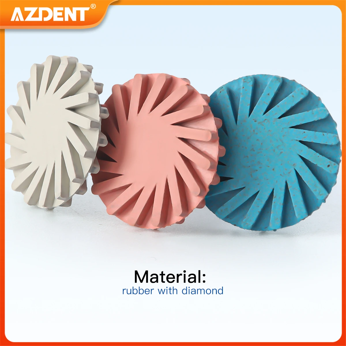 12 sztuk / pudełko Dental RA Rubber Resin Polishing Wheel AZDENT Composite Resin Grinding and Polishing Set Spiral Polishing Wheel Kit