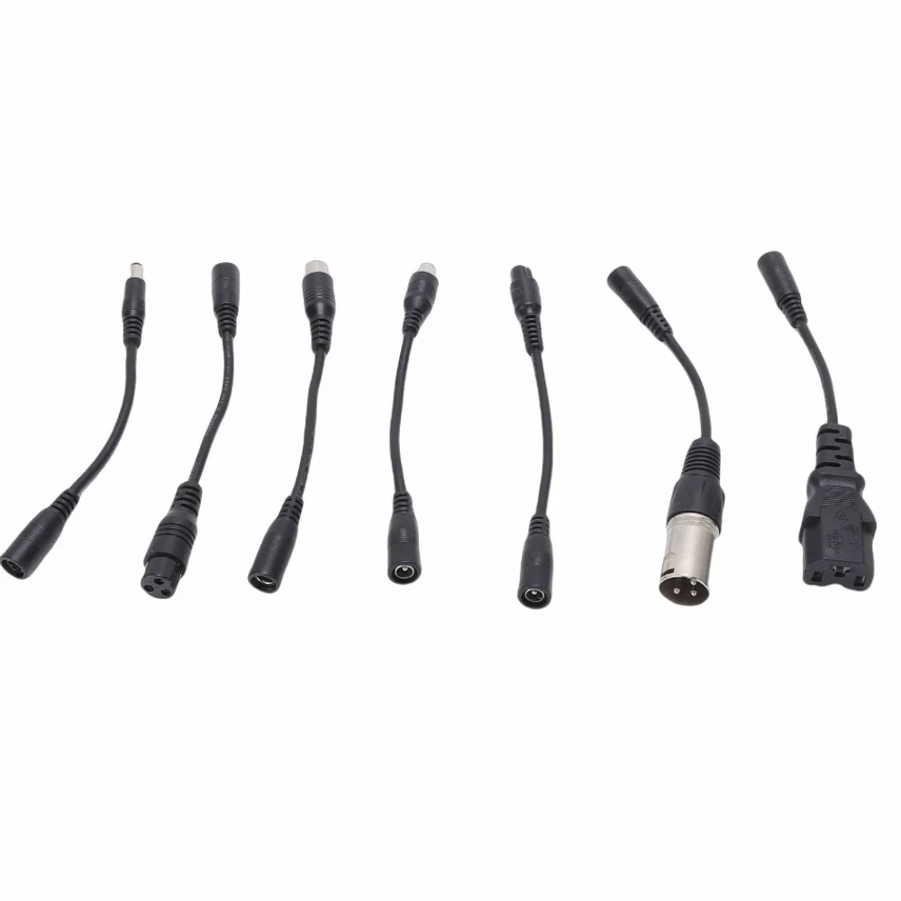 7-in-1 Connector Electric Scooter Charger Conversion Cables DC Connector Kit