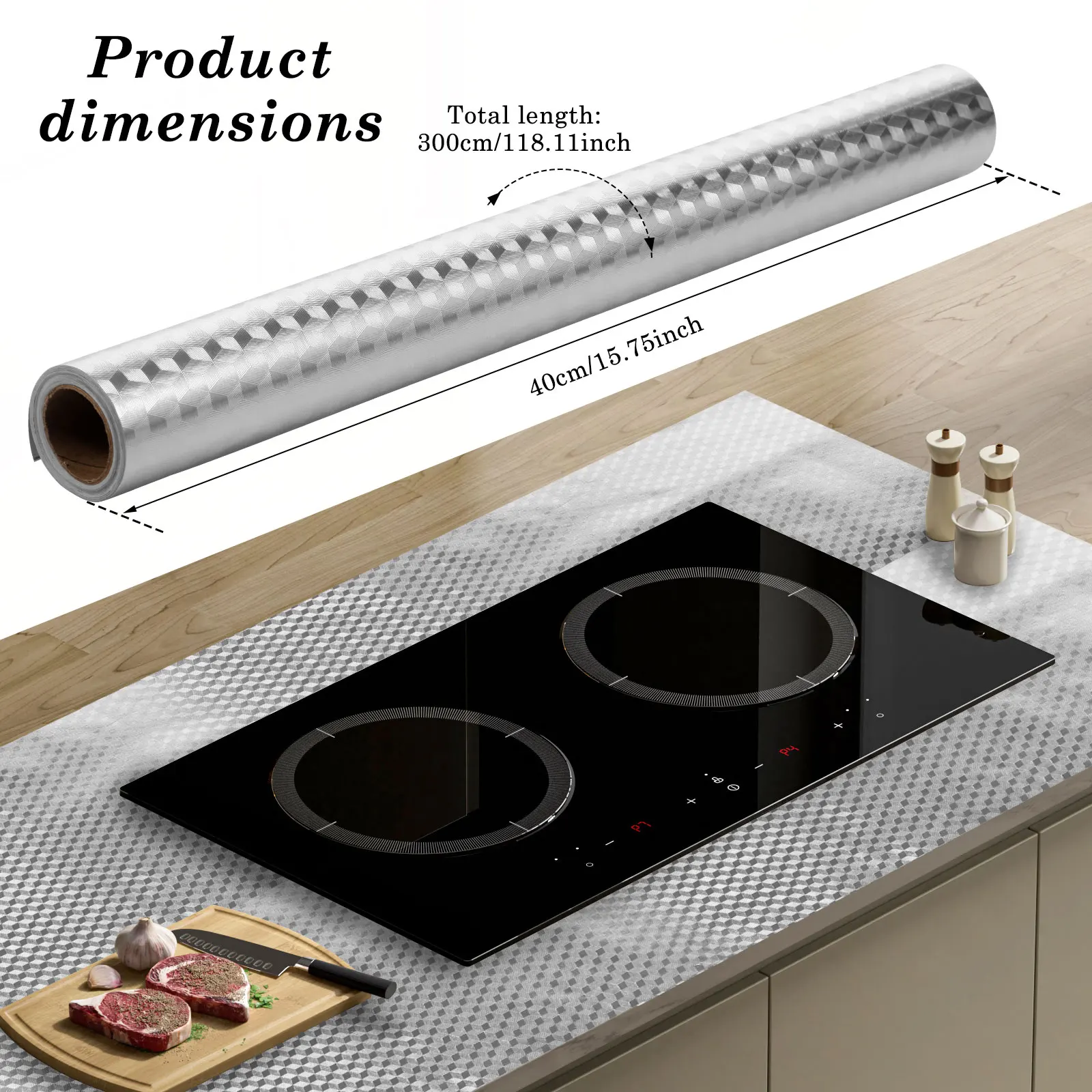 Kitchen Oil Proof Sticker Stove Surface Anti-fouling Mat Waterproof & Heat Resistant Backsplash Wallpaper Self-Adhesive Sticker