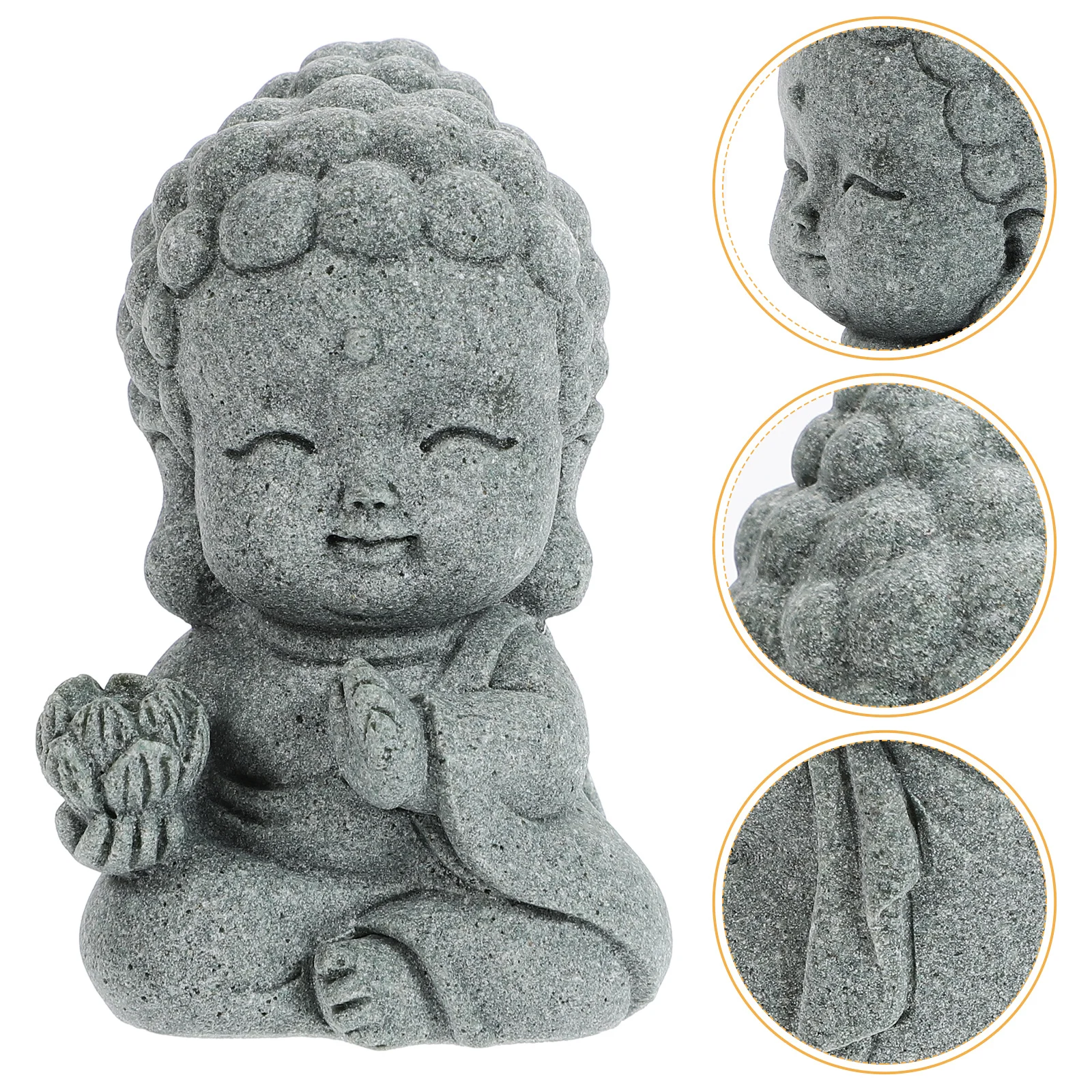 

Aquarium Buddha Statue Fish Tank Decoration Underwater Scene Decor Small Buddha for Home Garden Office Desktop Interior