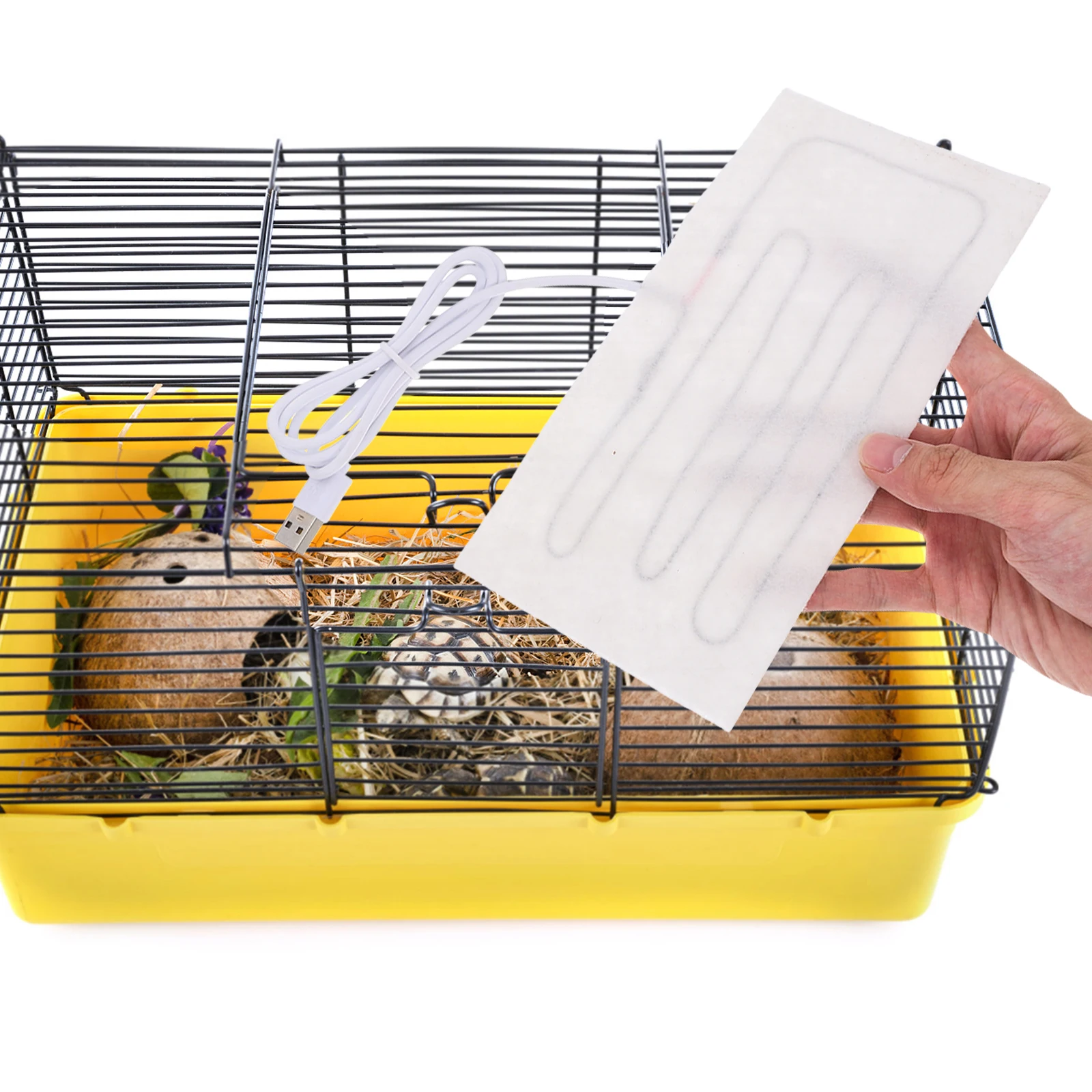 

Electric Heating Pad USB Powered Pet Sleeping Mat Fast Warm Small Pets Puppy Heating Pad for Cats Dogs Outdoor Use