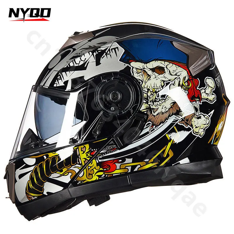 GXT-160 Motorcycle Flip-up Helmet Moto Dual Lens Fully Covered Off-road Helmets Accessoires Moto