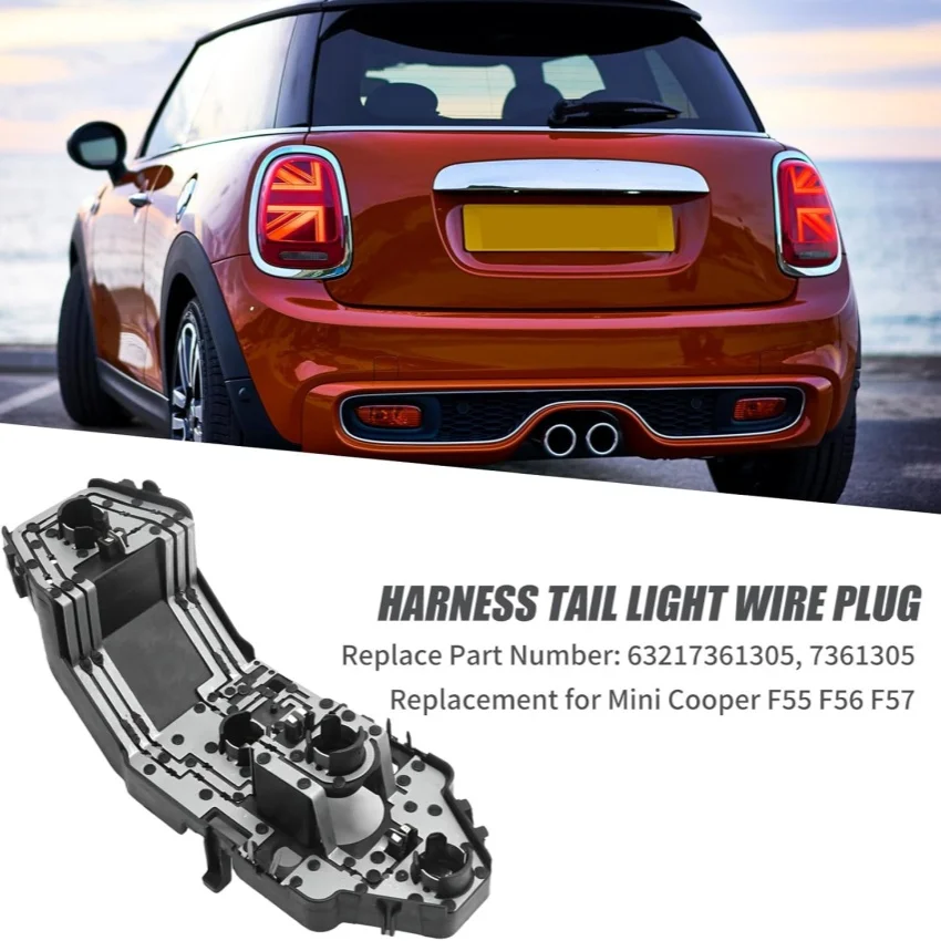 

Разъем для заднего фонаря, замена патрона лампы заднего света для BMW Mini One Cooper JCW F55 F56 F57, автомобильные аксессуары 63217361305