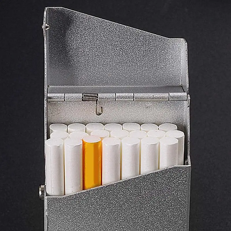 20Thin Cigarettes Thin Fashion Cigarette Case Aluminum Alloy Cigarette Accessories Prevent Moisture Waterproof Well-Sealed Store