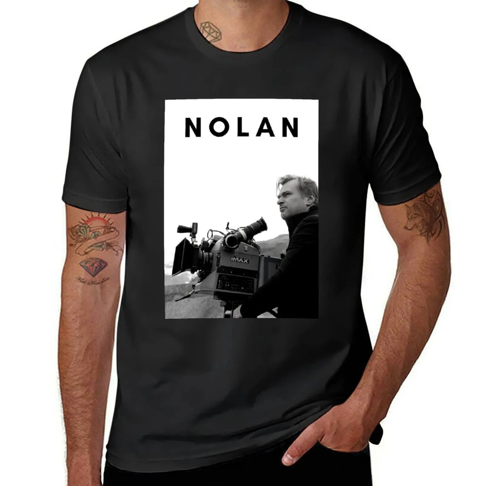

Film Director Christopher Nolan Poster T-Shirt tees anime clothes graphics Men's t shirts