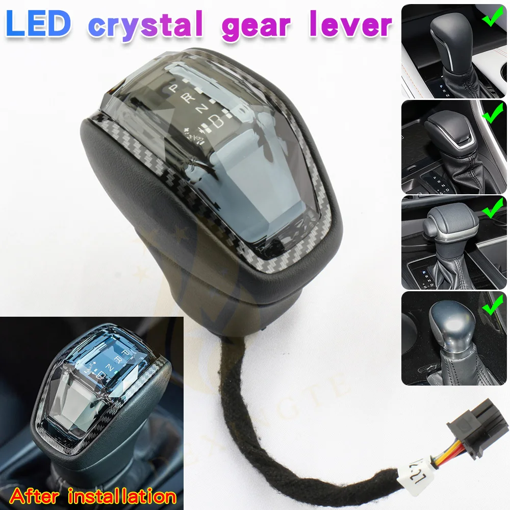

Crystal LED Gear shift knob For Toyota Senna Camry Gravia Highlander Asian Dragon RAV4 Railing Corolla car interior accessories
