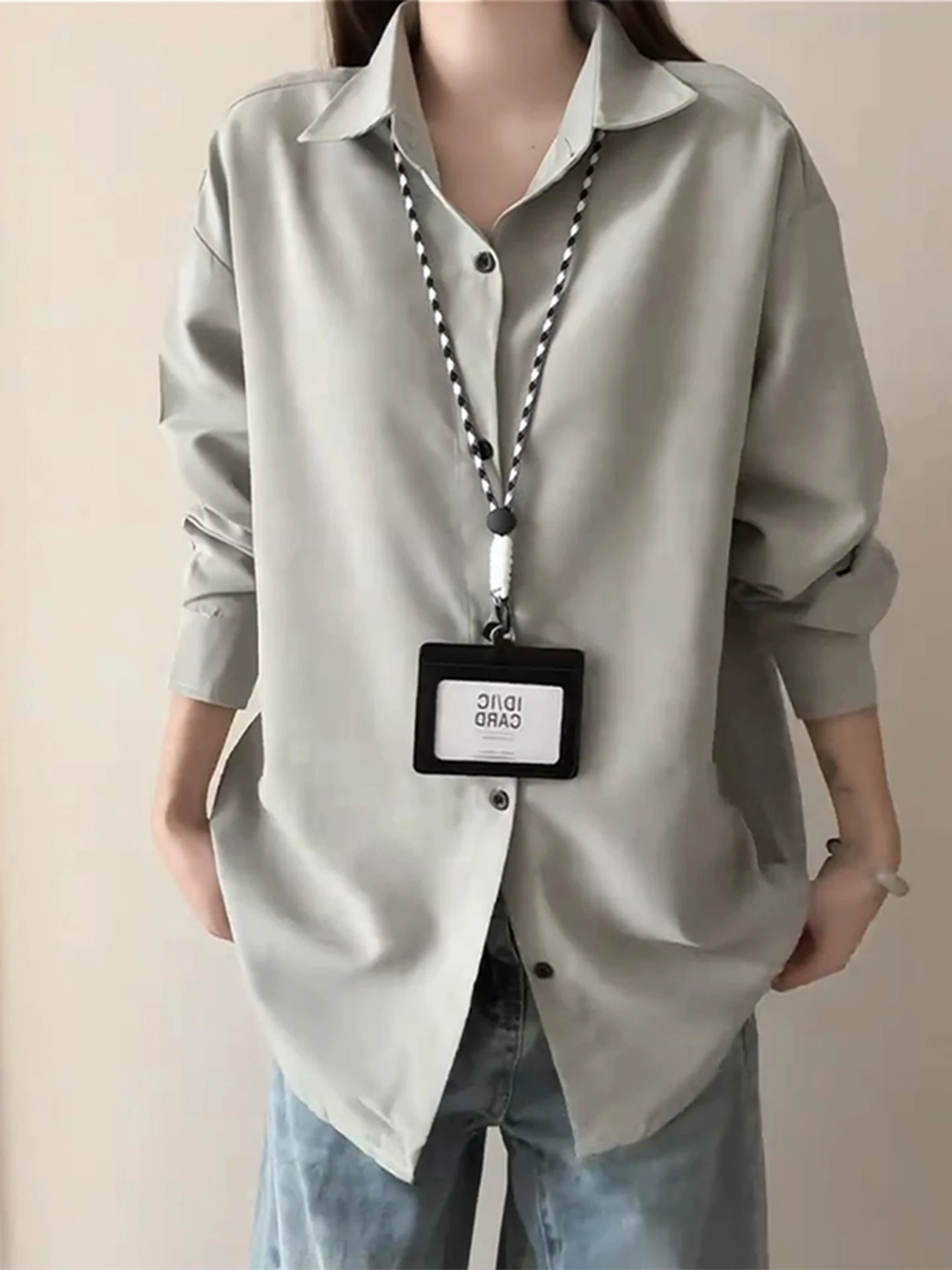 

Loose Fit Long Sve Peach Velvet irt Men's Autumn Lazy Feelings Layering irt Cleanfit Couple's Outerwear Light een