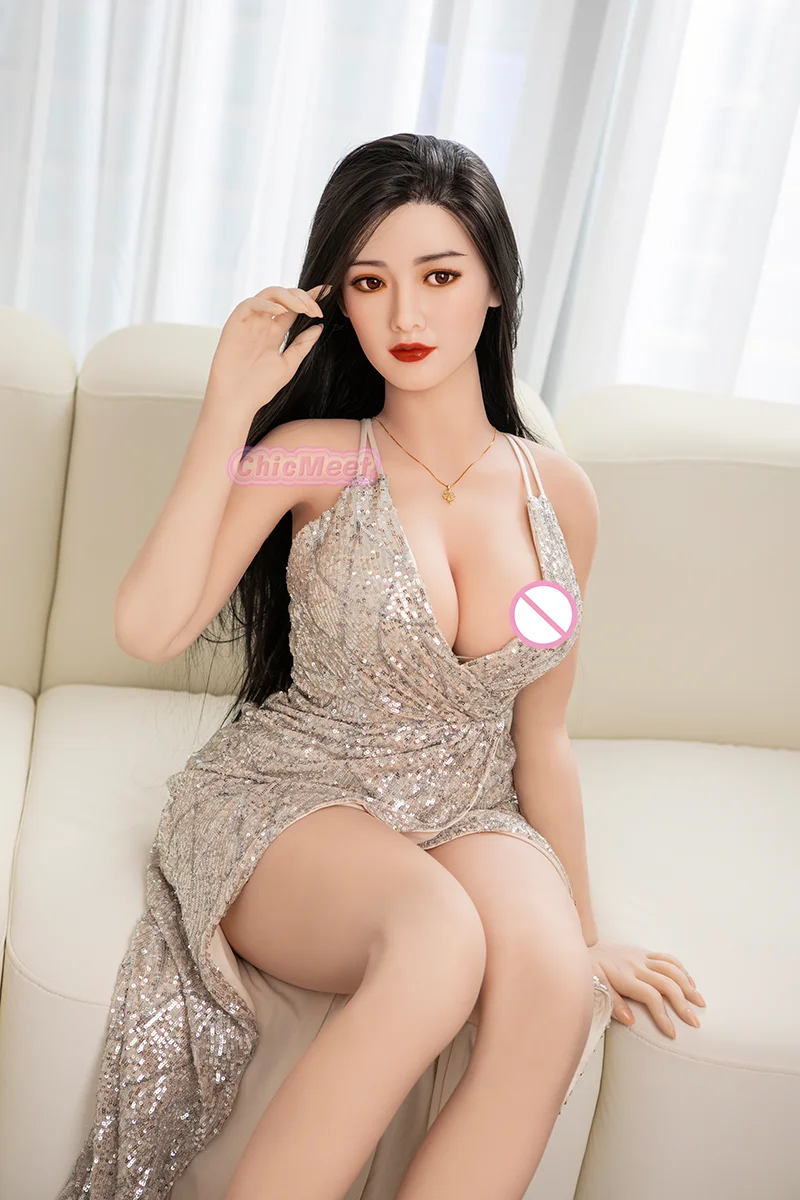 ChicMeet Jelly Breast Life Size Sex Doll Realistic Vagina Oral Anal 3-Hole Insertable Sex Toys for Men Big Breasts Big Butts
