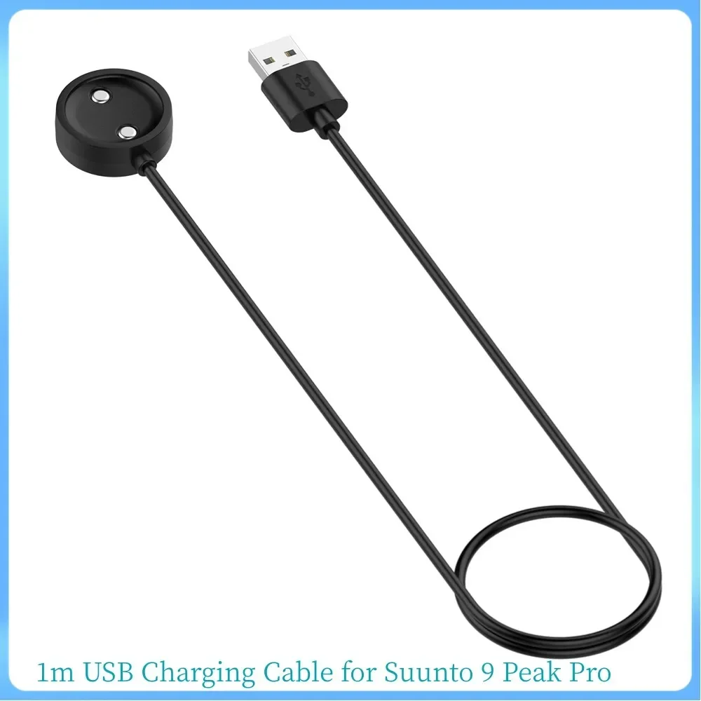 1m USB Charging Cable for Suunto 9 Peak Pro Smart watch Magnetic Charger Cord Adapter Dock For SUUNTO