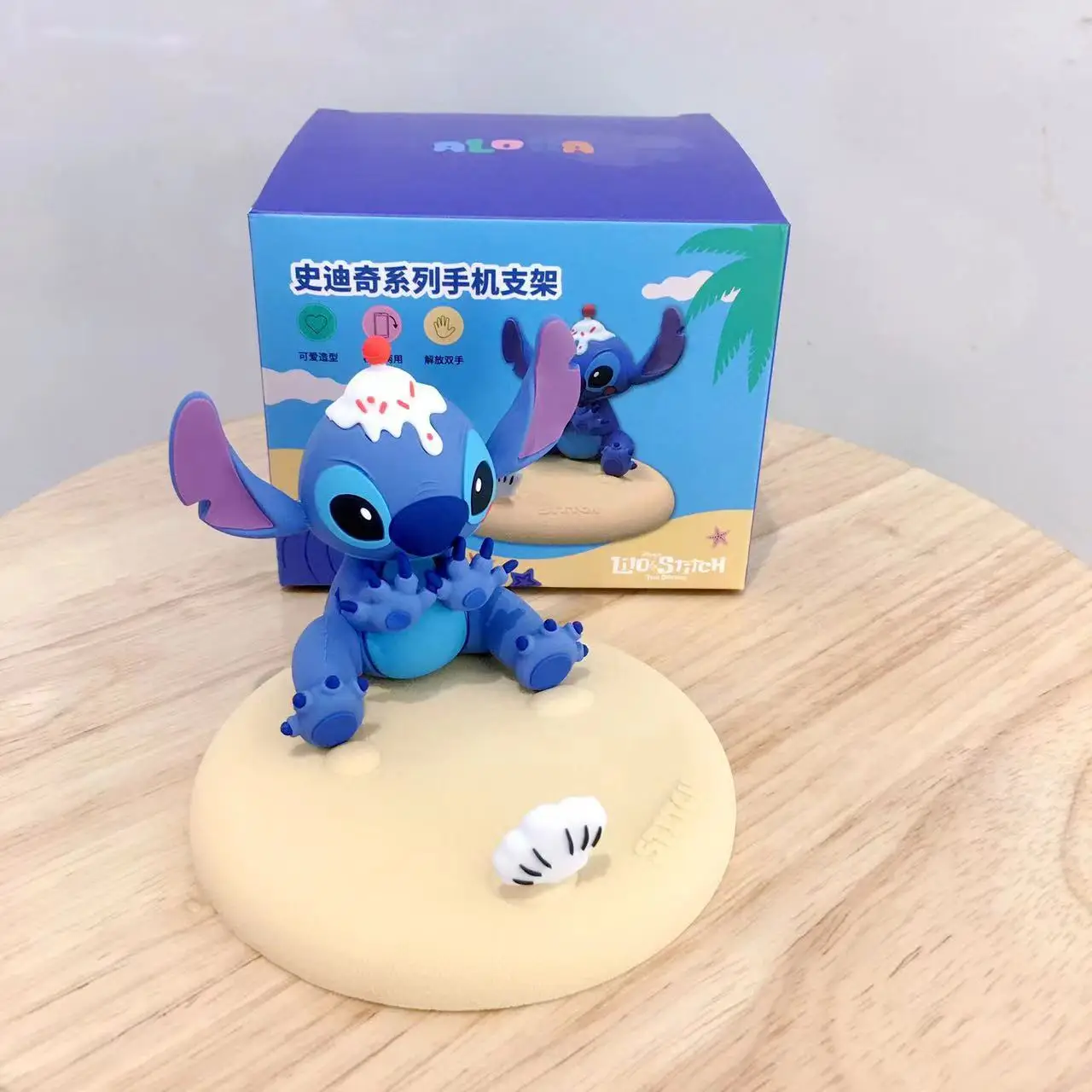 

Stitch Cute Model Desktop Decorated With Cartoon Anime Mobile Phone Holders Characters Toys Gift