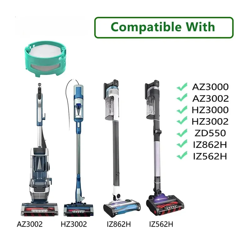 مرشحات بديلة للمكانس الكهربائية اللاسلكية Shark AZ3000، AZ3002، HZ3000، تحييد الروائح