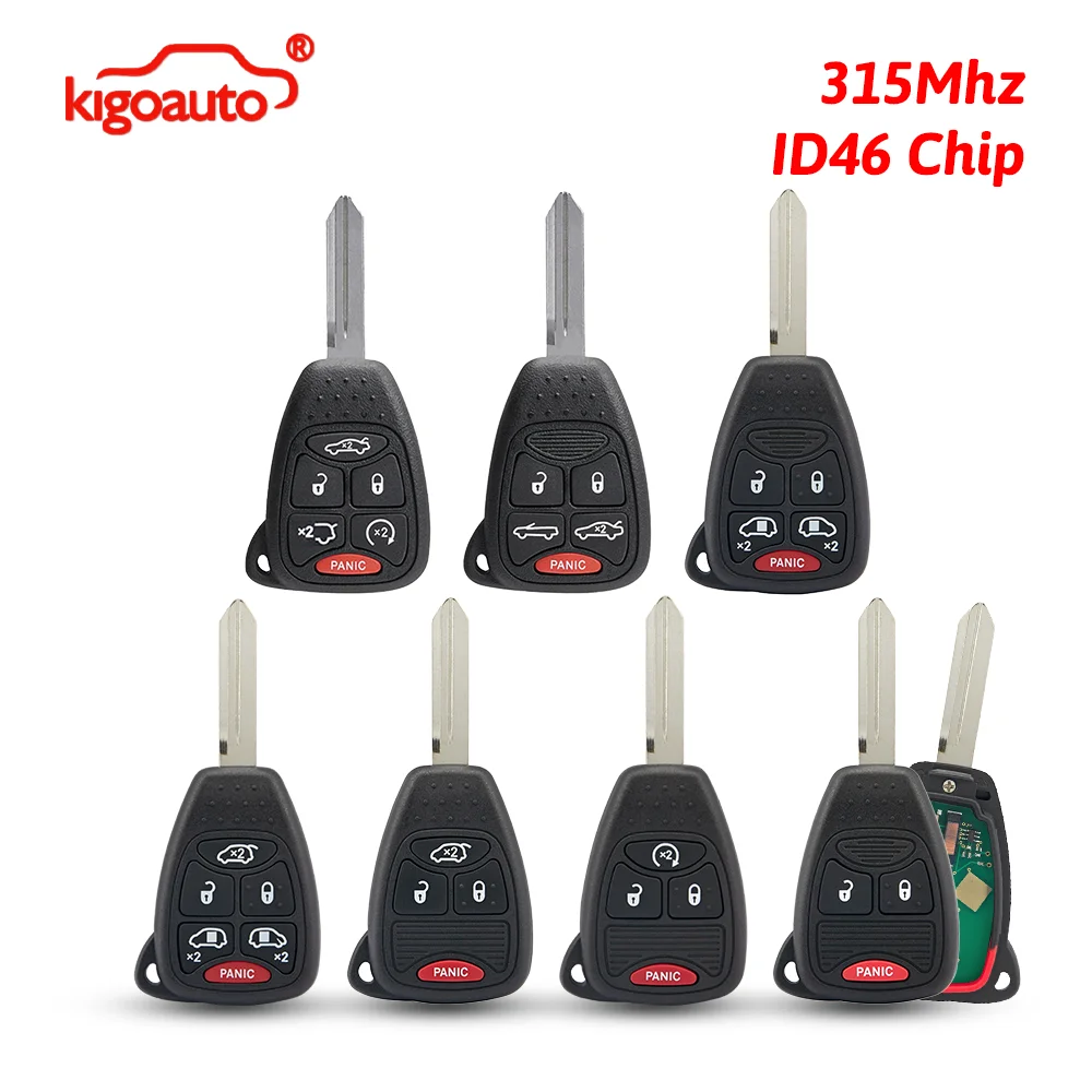 

kigoauto FCC OHT692713AA / OHT692427AA Remote Head Key 315Mhz ID46 Chip For 2004-2017 Chrysler Dodge Jeep