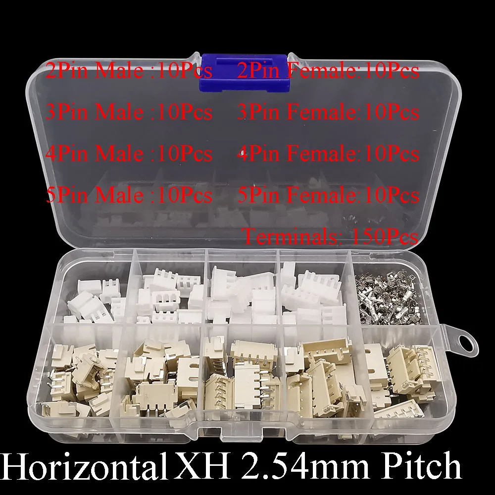 1 Box SH 1,0 MM/JST 1,25 mm/ZH 1,5 mm/PH 2,0 mm/XH2,54 mm/VH 3,96 mm Stecker Buchse Gehäuse Crimp Terminal Connector Kit