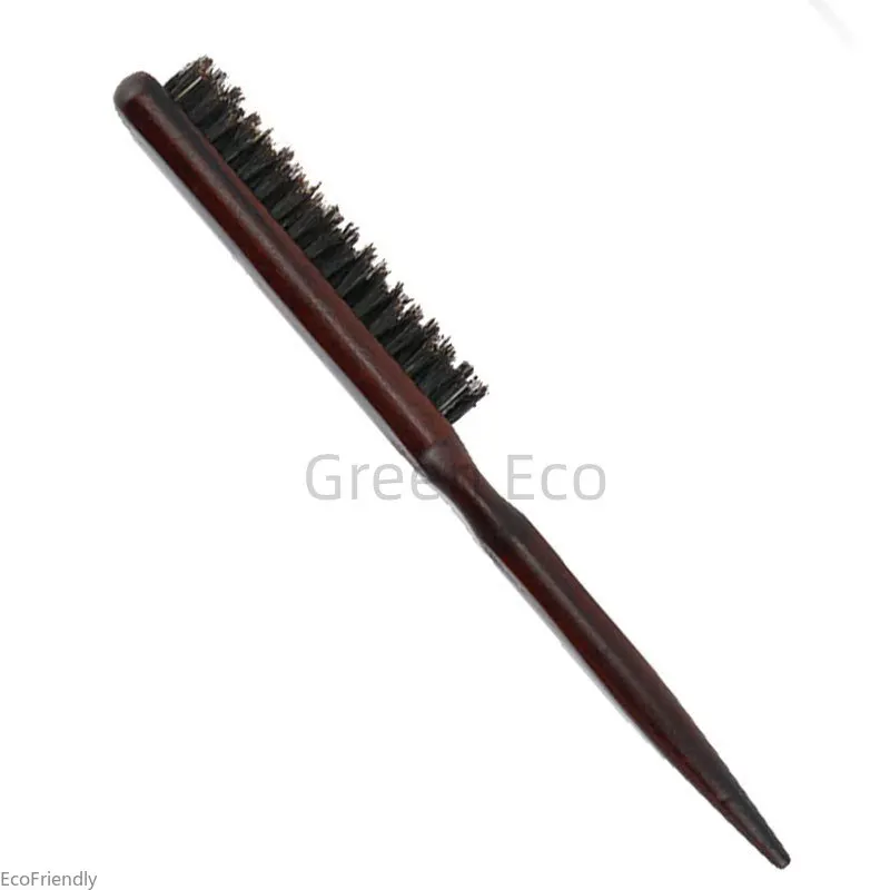 Professional Salon Teasing Back Hair Brushes Boar Bristle Wood Slim Line Comb Hairbrush Extension Hairdressing Styling Tools