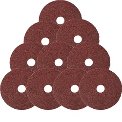 Discos de lijado de fibra de resina, herramienta abrasiva para amoladora angular, diámetro de 100mm, 24 #-120 #, 10 piezas, 4 pulgadas