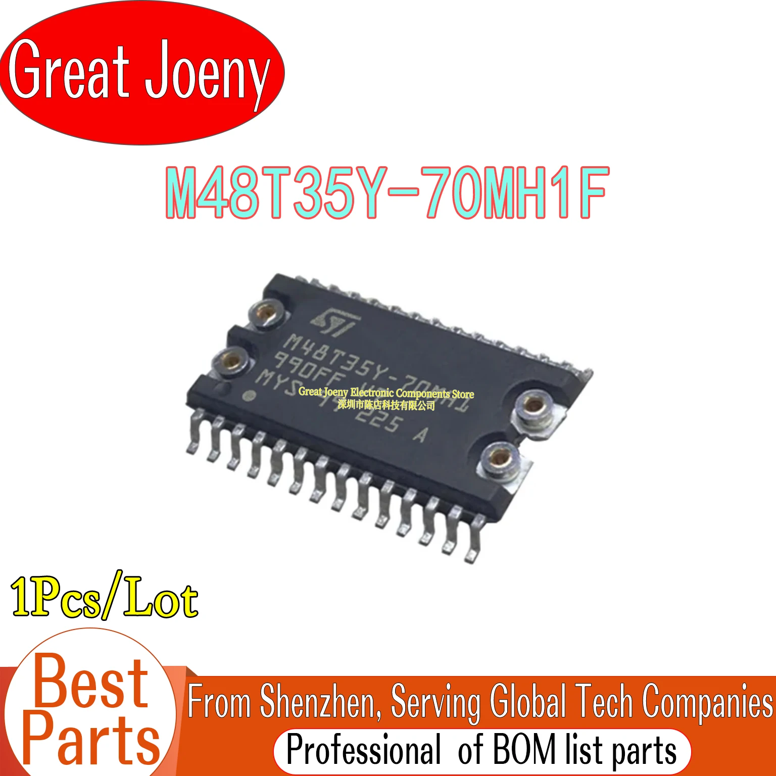 

100% New Original M48T35Y M48T35Y-70MH1F M48T35Y-70MH1 IC Chipset SOP-28
