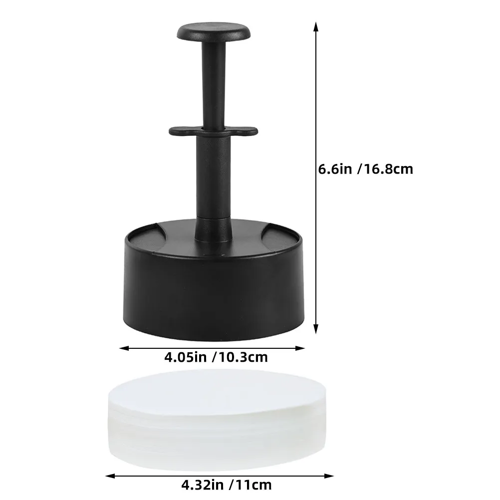 1Set Non-Stick Burger Press Patty Maker with Paper Liners Ergonomic Design for Effortless Use in Home Kitchens view 2