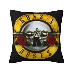 Guns N Roses Bullet Logo fodera per cuscino 40x40cm Hard Rock Band federa per cuscino nordica in velluto per divano auto