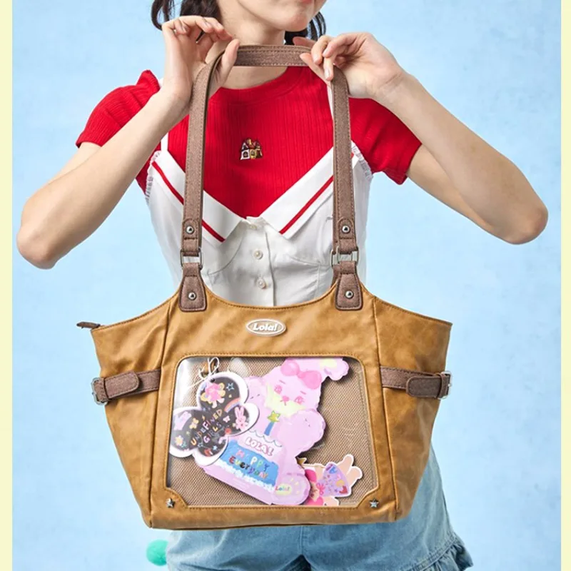 Ita Bag High-capacity Transparent Shoulder Bag Autumn Teenage Girls Underarm Bag Sweet Cute Totes Display Bolsas Сумка