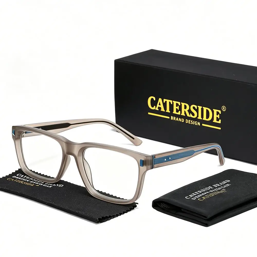 CATERSIDE Fashion Square Brillenhalter für Herren, Retro, Anti-Blaulicht, Computer-Brillenhalter, dekorative Brillen für Damen – Detail 7