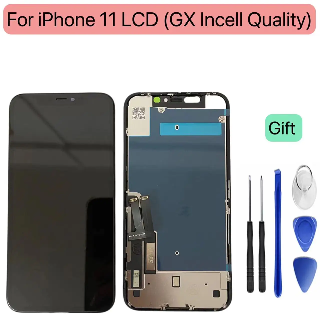 GX INCELL LCD For iPhone 11 LCD Display With Touch Panel Screen Digitizer Frame Assembly Fix For iPhone 11 LCD Replacement Parts