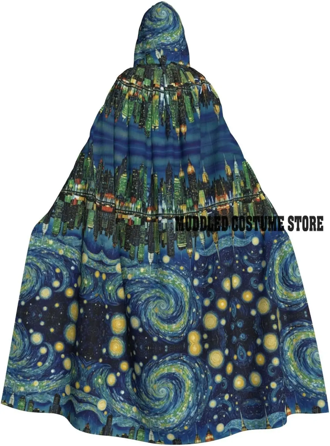

Звездная ночь унисекс костюмы на Хэллоуин для взрослых накидка с капюшоном косплей костюм халат плащ накидка
