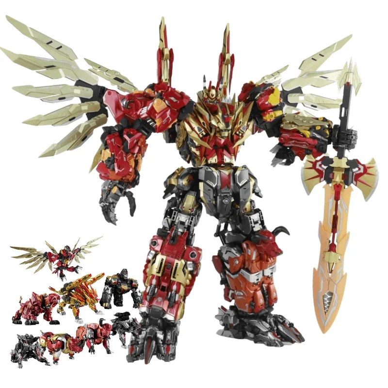 

In Stock Transformation Cang-Toys Predaking Chiyou CT-CHIYOU Primary Colours Golden 8 in 1 Combiners Action Figures