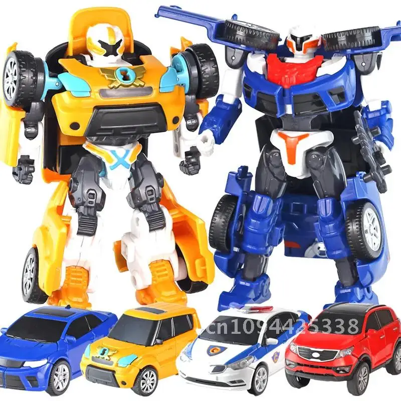 Korea Tobot Transformation Robot Toys Anime Cartoon Brothers Tobot Deformation Car Action Figure Large Vehicle For Child Gifts