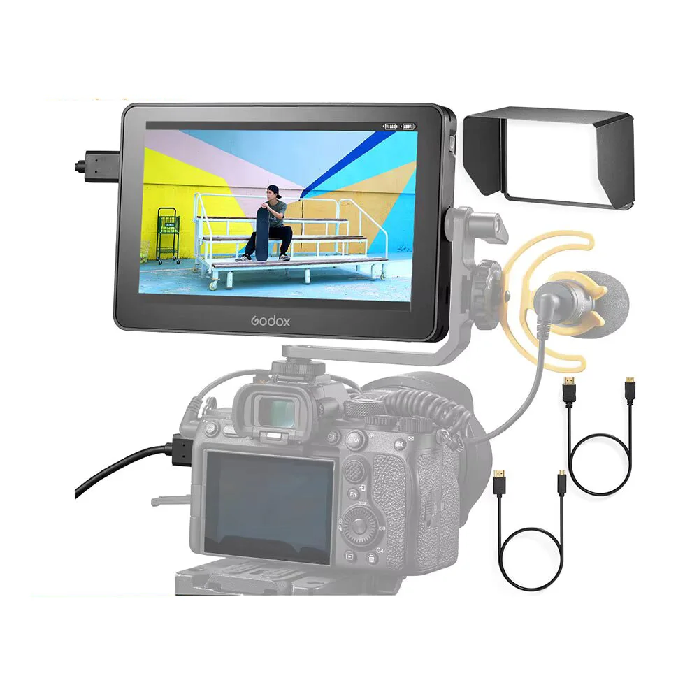 

GM7S 4K Camera 7" 1200nit Ultra-Bright 1920 * 1200 IPS Screen Input Output 3D LUT Type-C/DC For DSLR