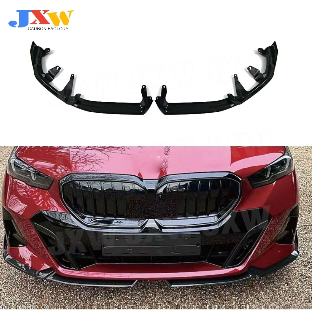 ABS Front Bumper Lip Chin Spoiler for BMW 5 Series G60 G68 M Sport 2024+ Bumper Guard Cover Body Kits Car Accessories