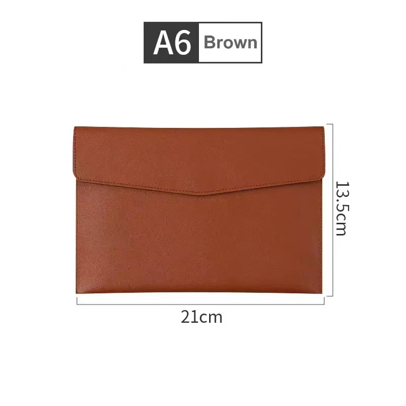 MoeTron Leather Document Bag A5 Envelope Document Holder Quality PU Leather A6 Document Pouch Femme Document Organizer File Bag